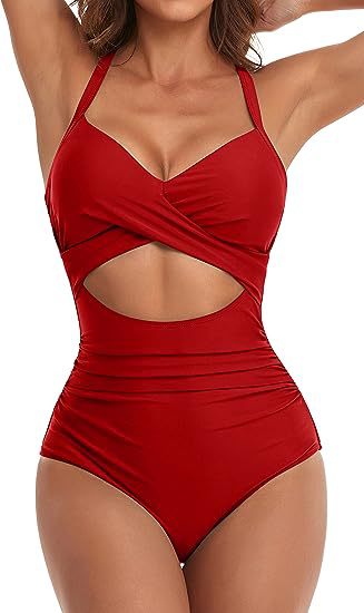 Maillot de bain monocolore pour femmes de style européen et américain avec un panneau sans dos