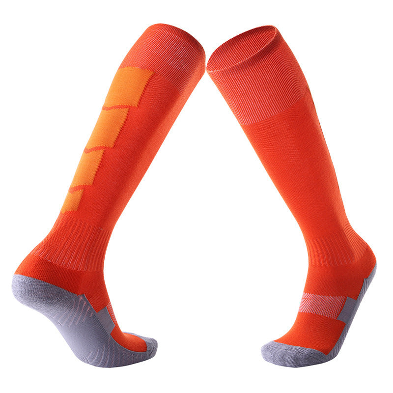 Chaussettes de sport à tube long Épaisseur Serviette sans glissade Fond Hommes Football Socks Sweat-
