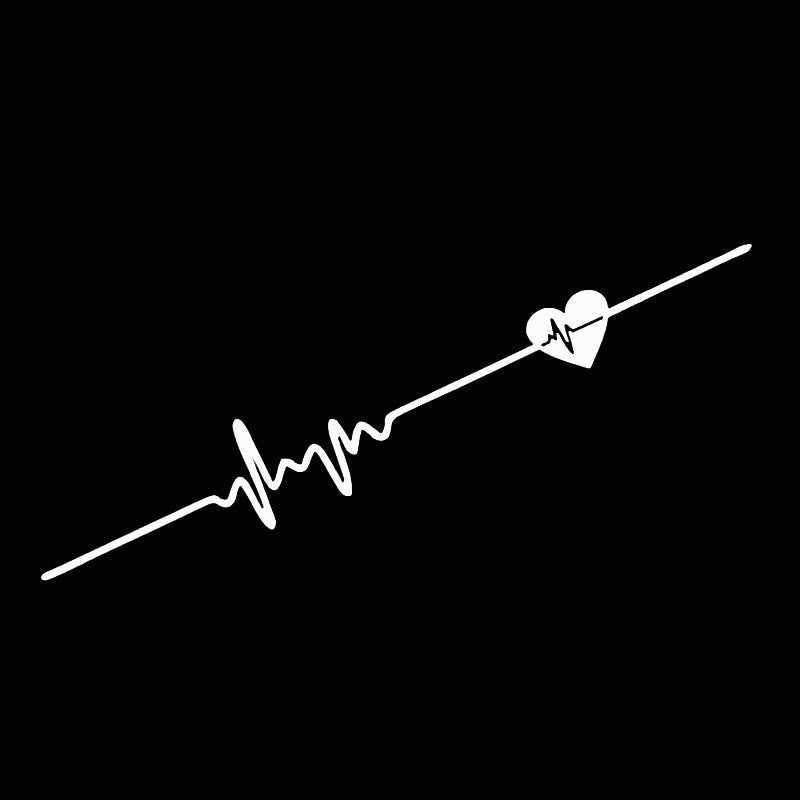 Stickers Auto ECG Creative Heartbeat Motorcycle Bumper décoratif