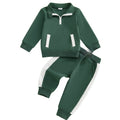 Garçons Demi-zip manches longues Top et Pantalons ensemble