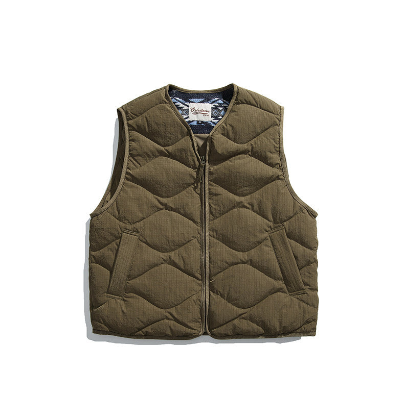 Manteau blanc sans col chaud