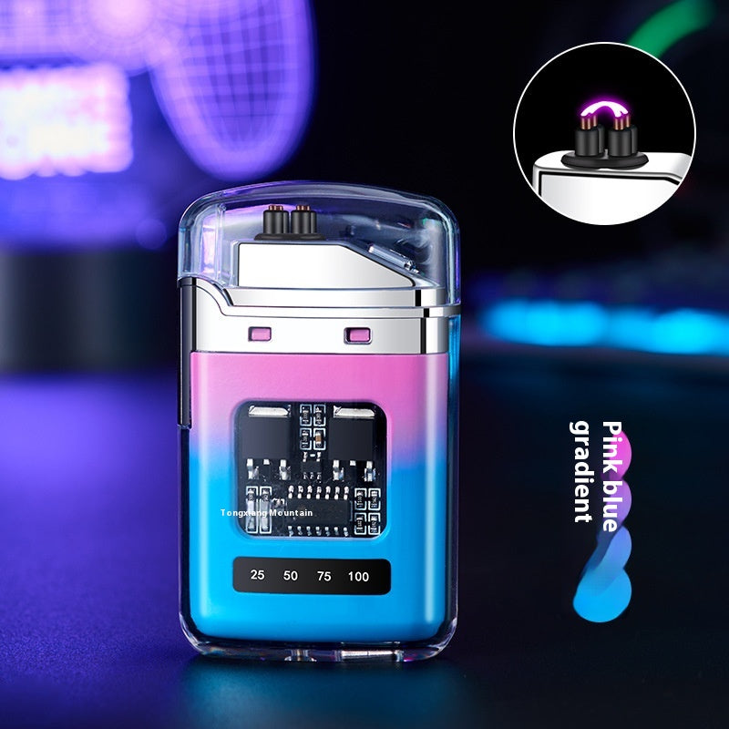 Cas transparent créatif Electronic Pulse Lighter