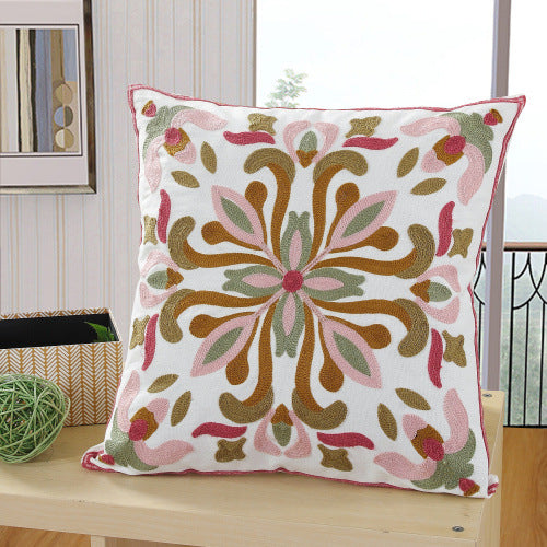 Tissu de coton brodé Grand repose-tête de lit oreiller