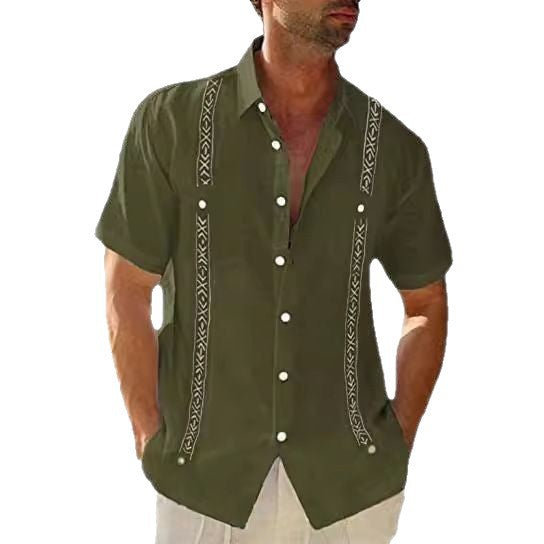 Chemise Homme imprimé 3D à manches courtes