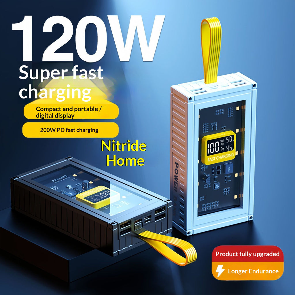 120W Super charge rapide GAN Power Bank