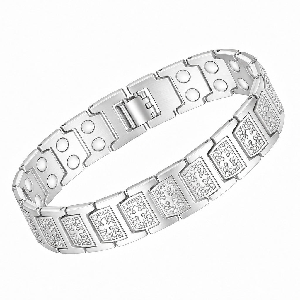 Bracelet amovible magnétique double rangée pour les hommes