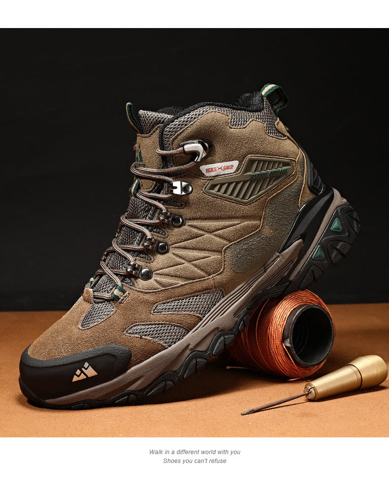 Sports de loisirs de plein air High-top Waterproof Chaussures de randonnée antidérapantes pour hommes