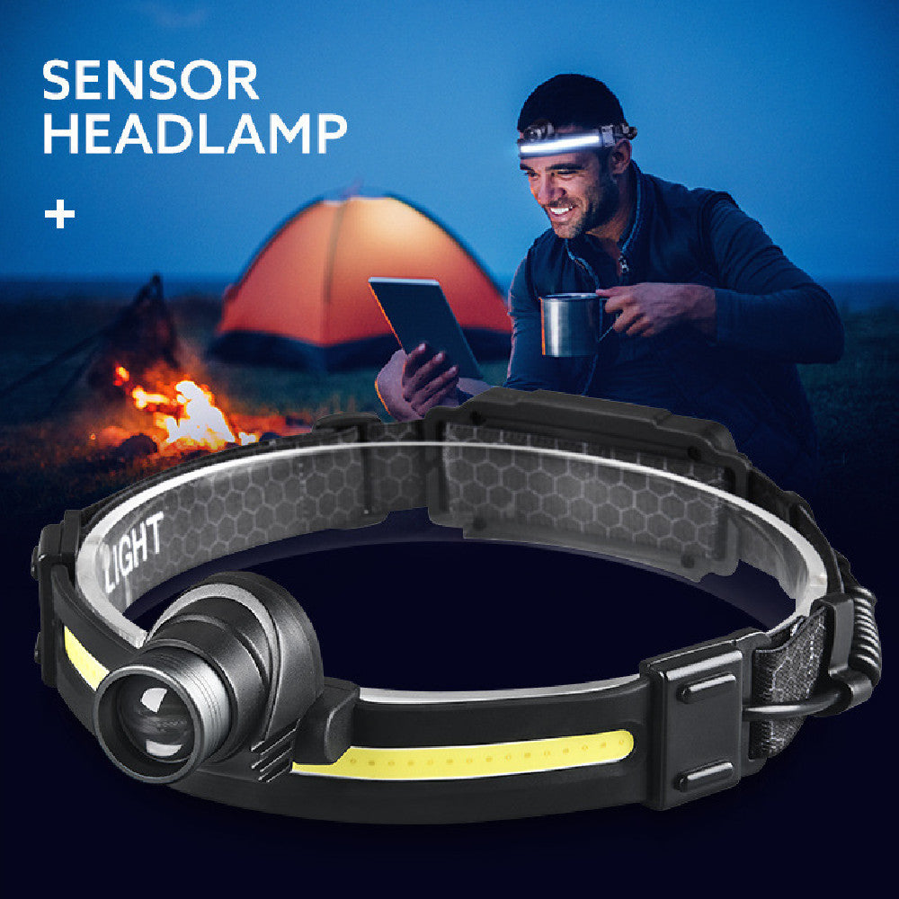 Multifonctionnel Silicone Night Running Induction télescopique Zoom Outdoor Led Emergency Lig