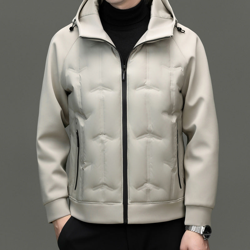 Veste de duvet de canard blanc léger pour hommes