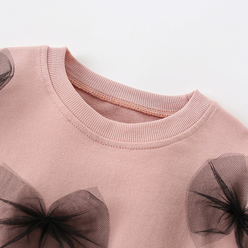 Filles Col rond Manches longues Pull-over occasionnel