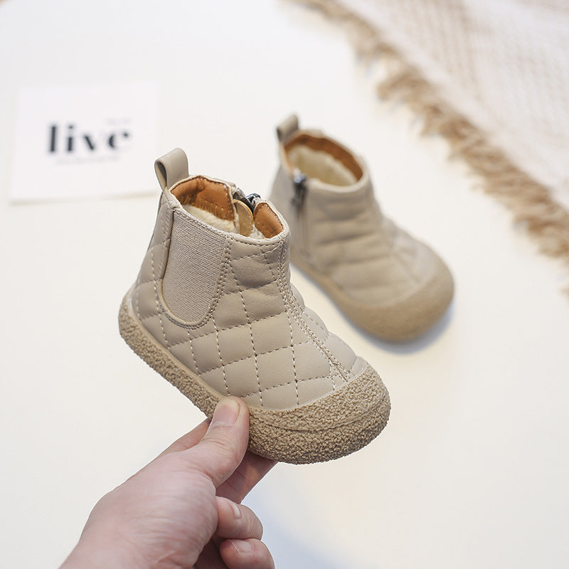 Bottes de coton confortables et chaudes pour enfants