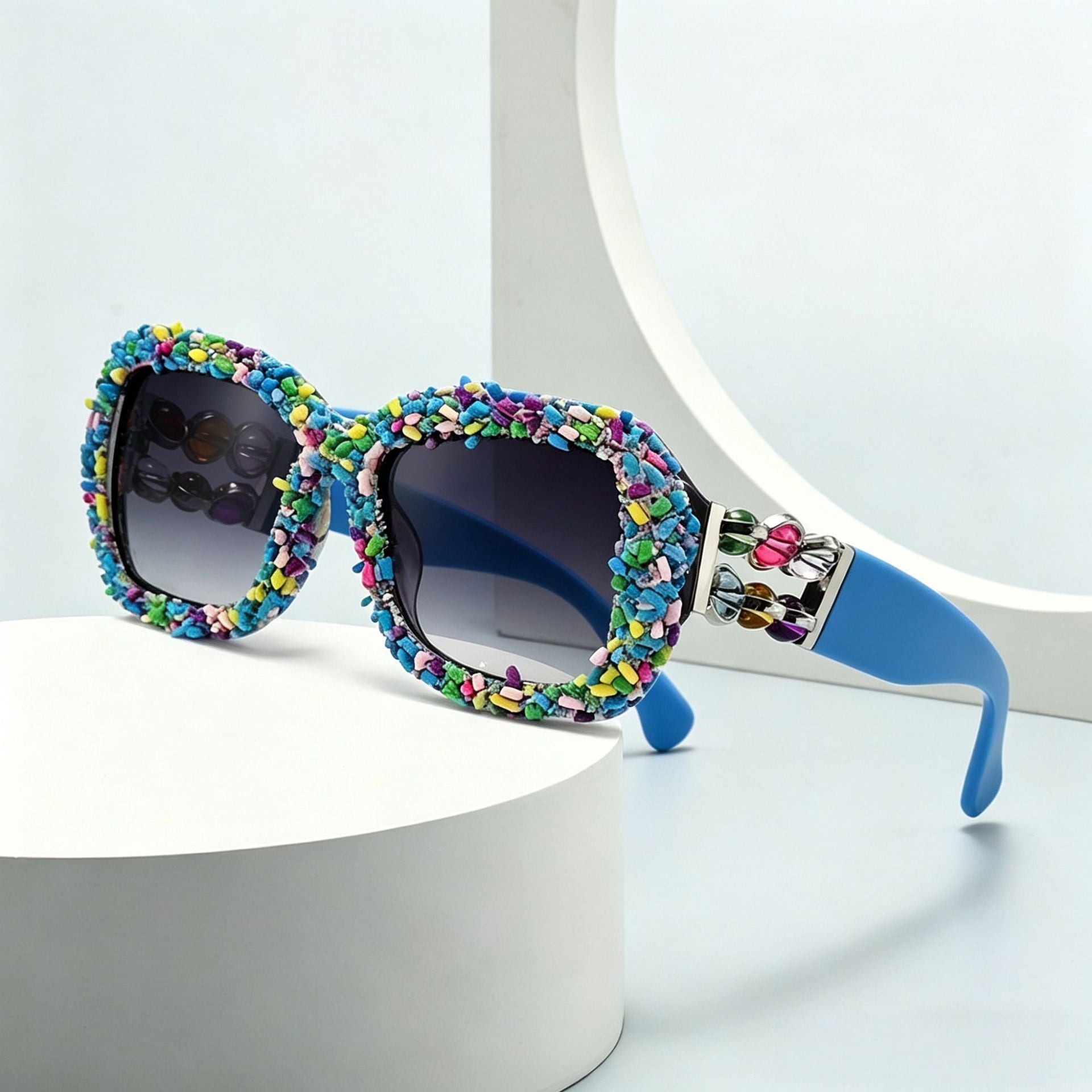 Lunettes de soleil à cadre carré Rasoirs polyvalents pour les vacances sur la plage