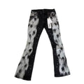 Pantalon de crayon mince d'arrivée avec un design d'Edgy splash-ink