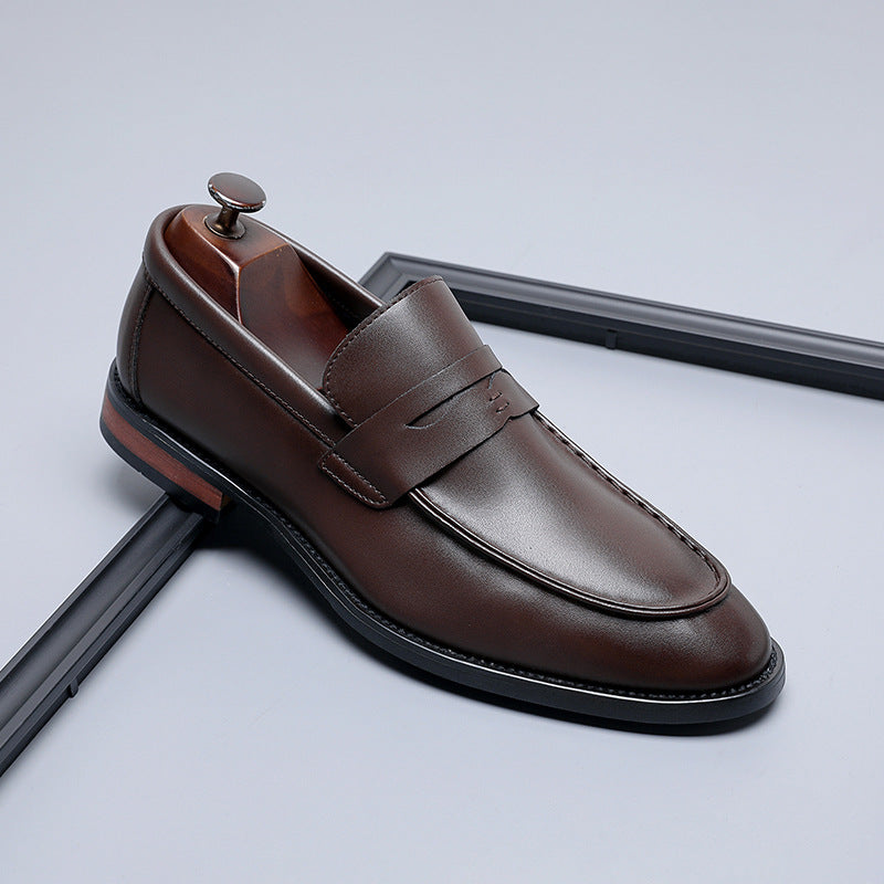 Minimaliste de style britannique Business formel Slip-on Casual Hommes Chaussures en cuir