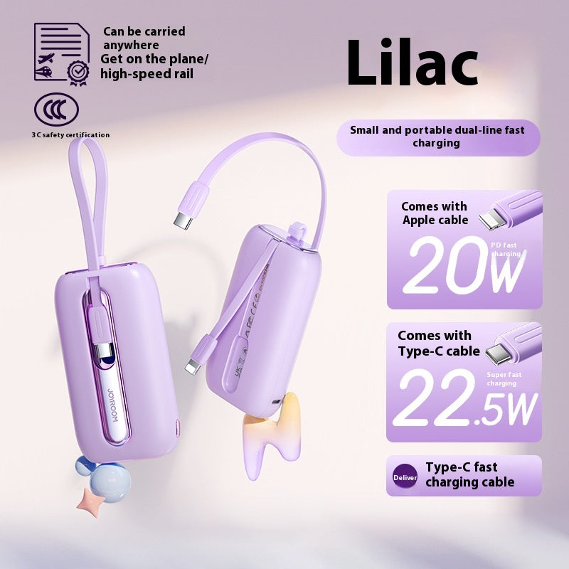 Affichage numérique de grande capacité Portable à charge rapide avec batterie portable de câble pour mobile