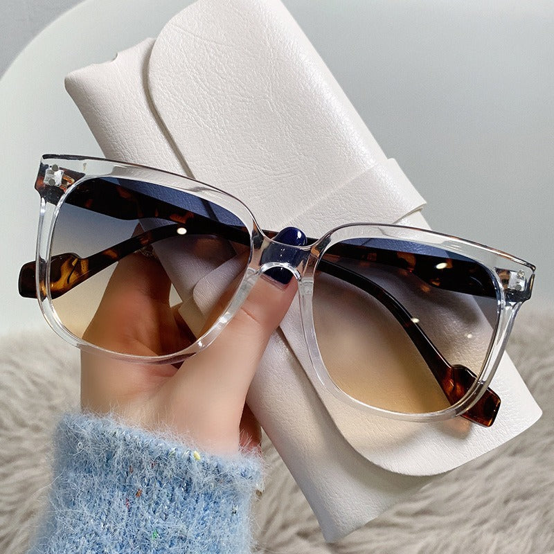 Lunettes de soleil résistantes aux UV rétro surdimensionnées