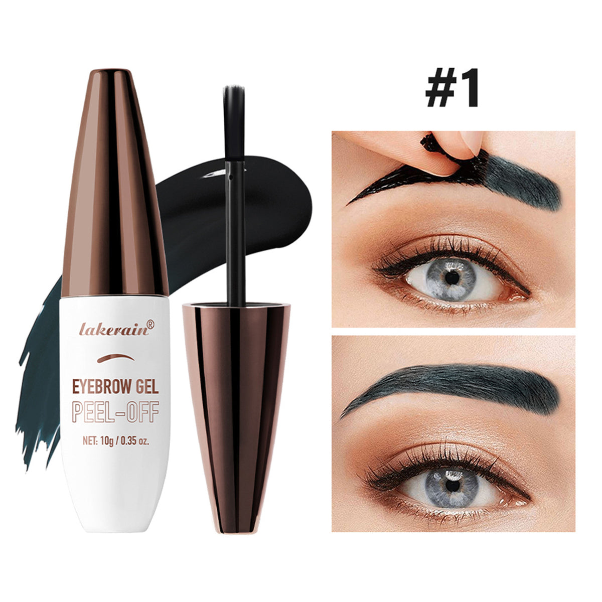 Sourcils sauvages à l'épreuve de l'eau à trois dimensions à l'épreuve de la sueur Crème de sourcils à l'épreuve de la peau