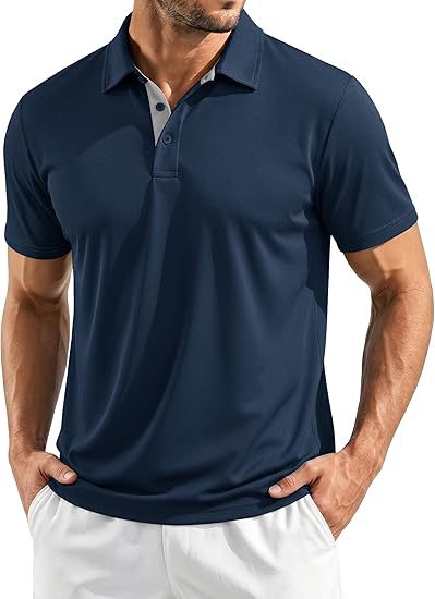 T-shirt Homme sans couture Breathable Quick-Drying Business Lapel
