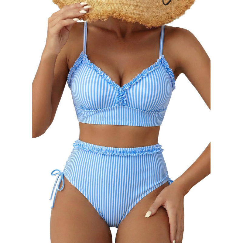 Femmes Patchwork Top et Shorts Bikini Set