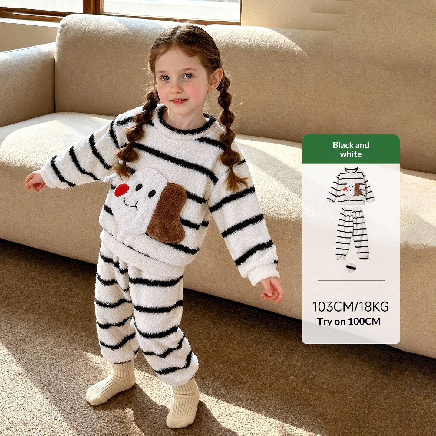 Pyjama chaud et ensembles de vêtements de salon pour petites filles