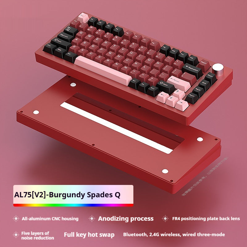 Kit de clavier mécanique Heiji Snake Aluminium Tuo Trois modes Pas de Bluetooth filaire