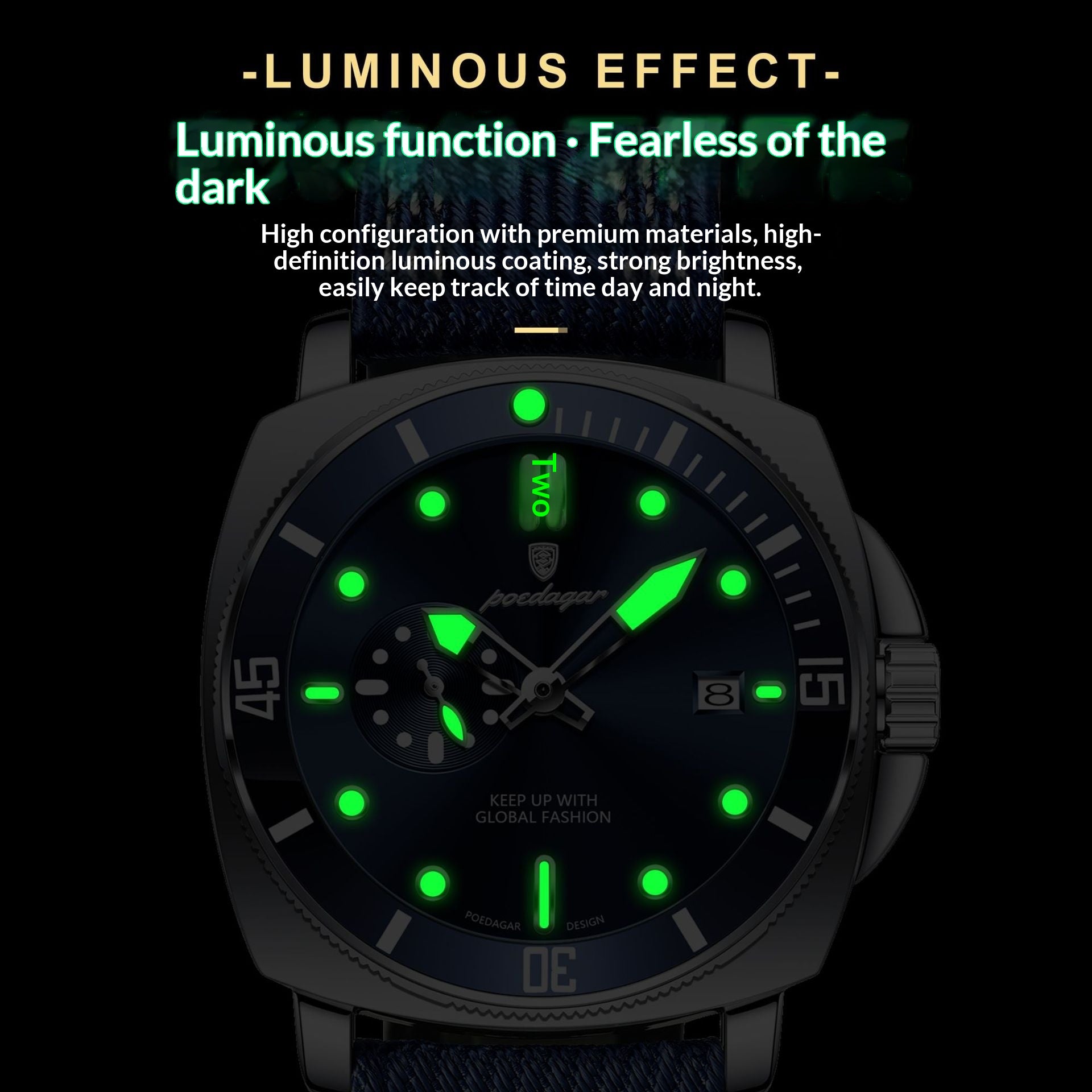 Montre Quartz à ceinture pour hommes