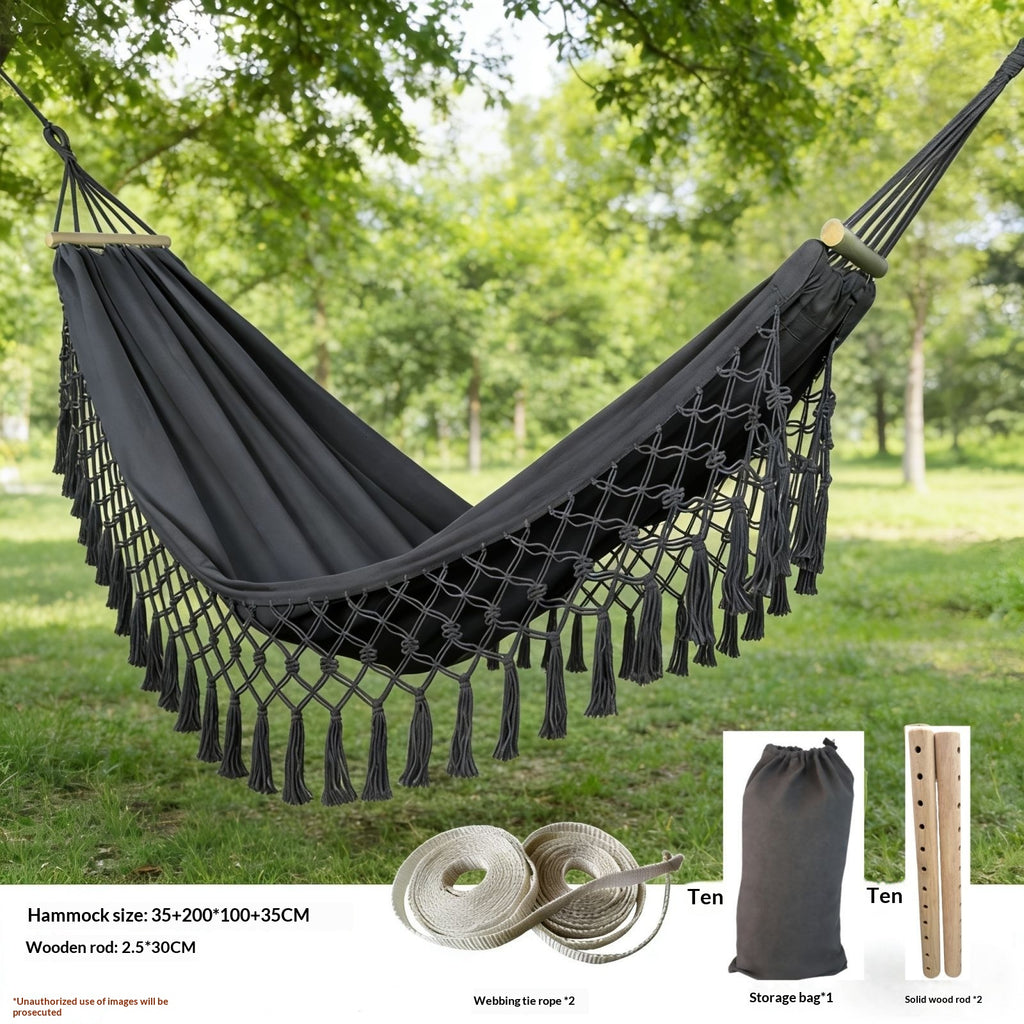 Hamac de camping avec toile imperméable et antidérapants pour usage domestique