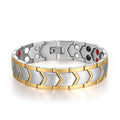 Bracelet magnétique à double rangée en or