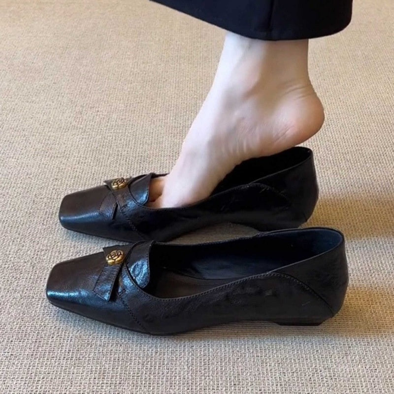 Retro Chaussures Peep-toe modèle Camélia avec un détail Bow