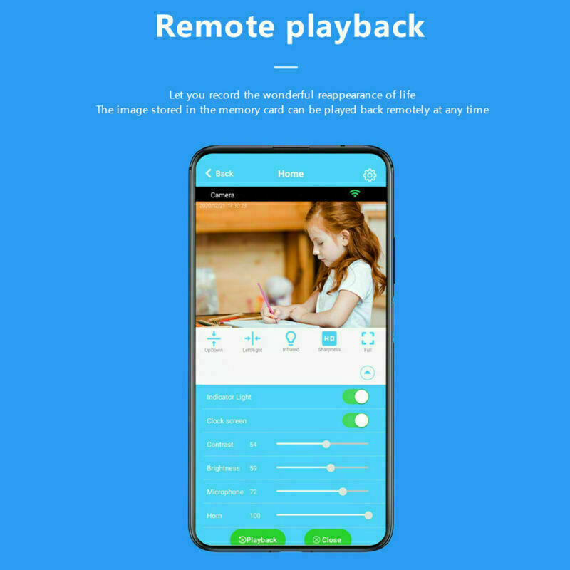 Gratuit 64G HD caméra cachée Spy Nanny sans fil Wifi Maison Sécurité nuit vision HD 1080P