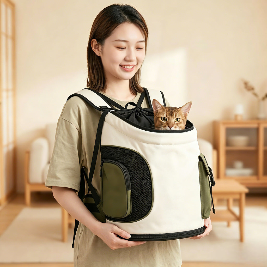 Sac à dos de chat respirant portable pour animal de compagnie avec paillettes d'épaule