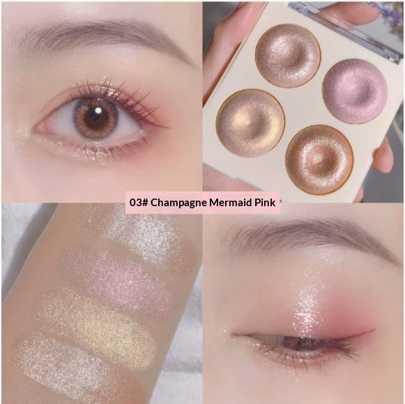 Palette en surbrillance bicolore avec ombre à paupières
