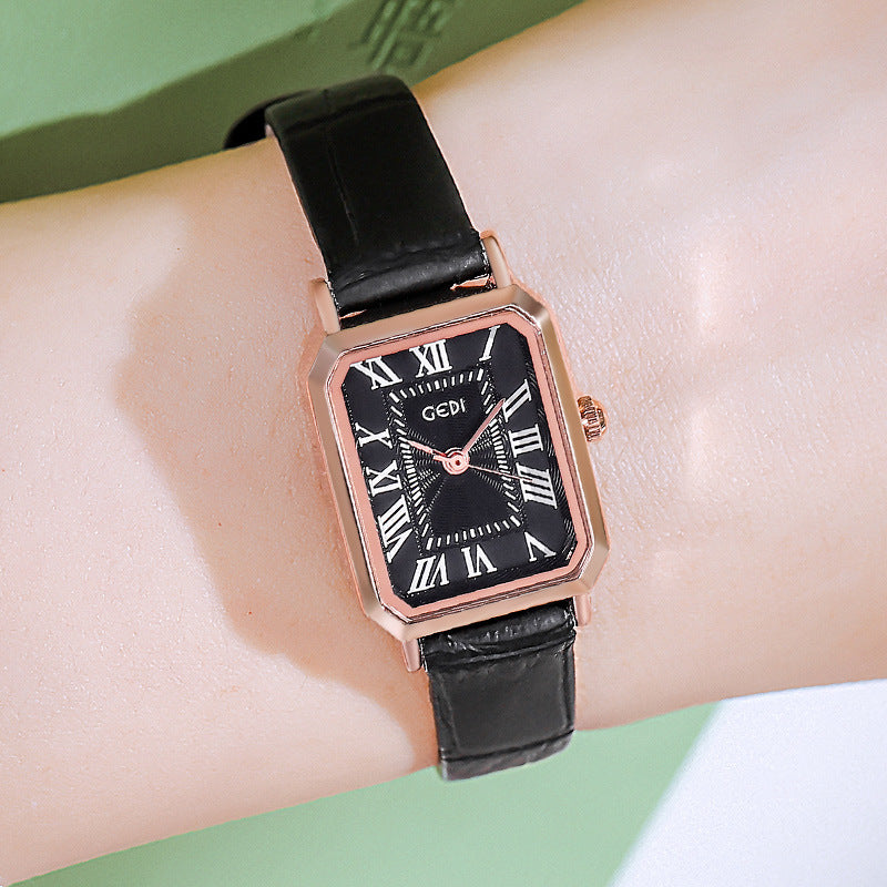 Rétro montre carrée ultra-proof pour femmes
