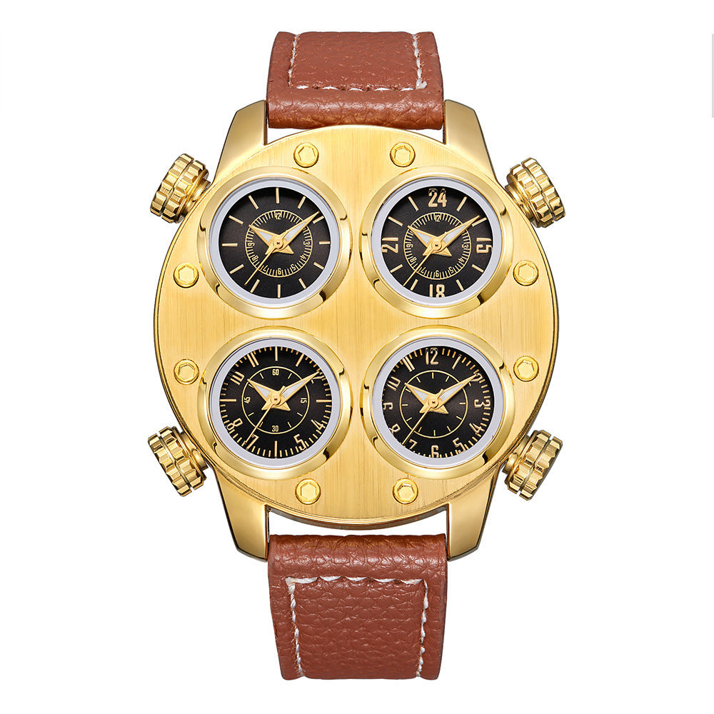 Montre Quartz grand cadran pour hommes