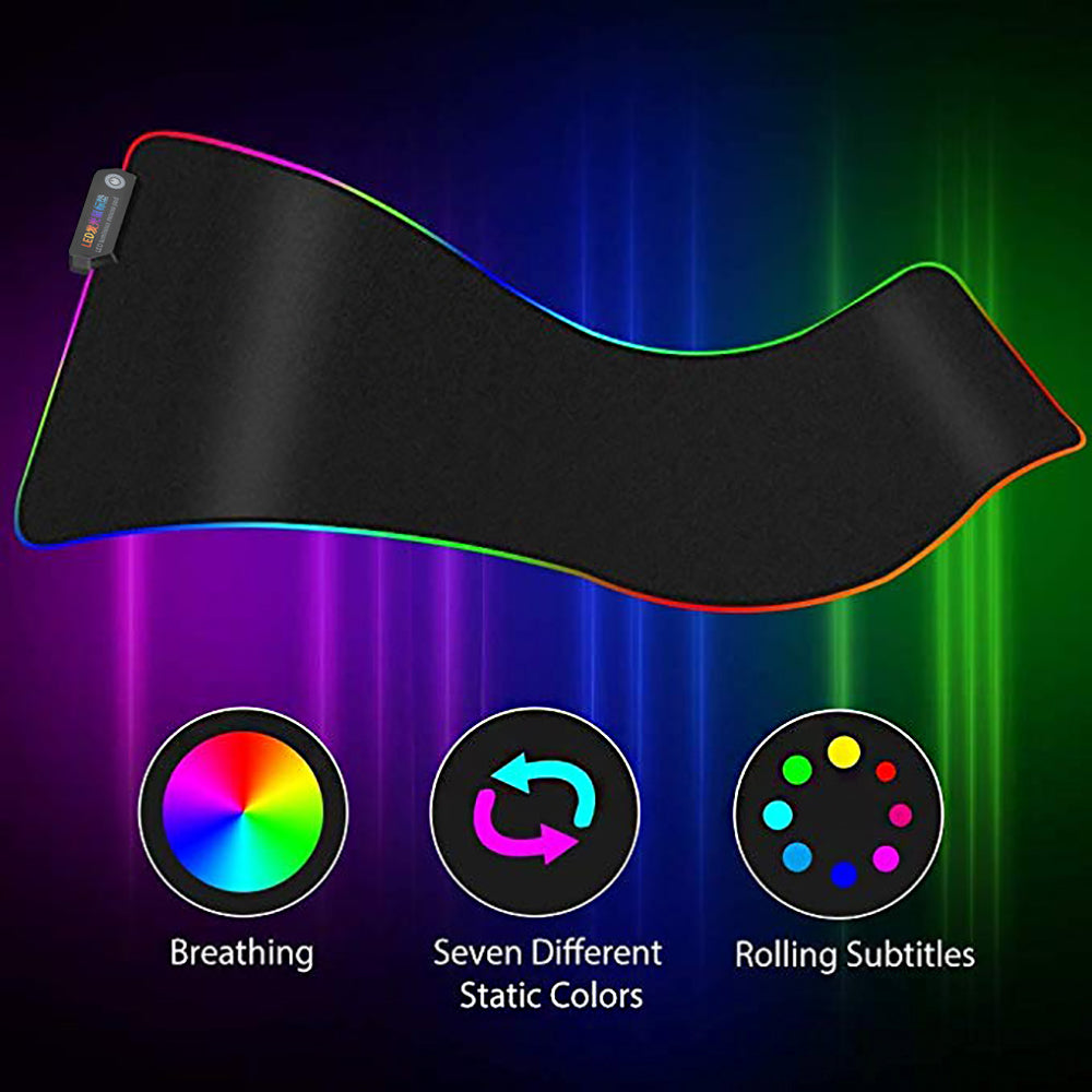 Led super grand tapis de souris brillant