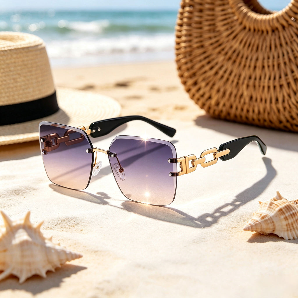 Lunettes de soleil femmes carrées élégantes