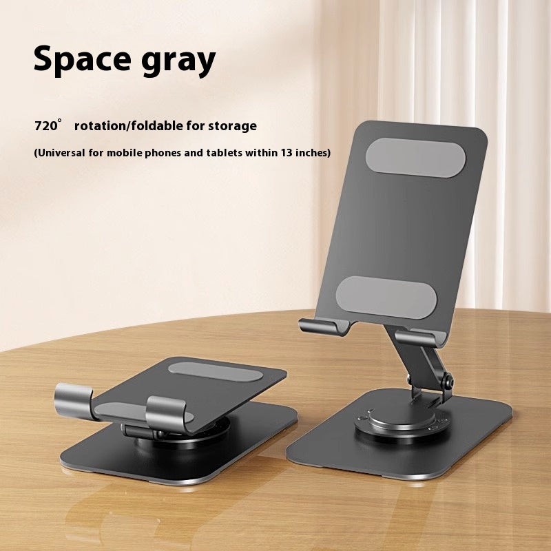 Porte-téléphone mobile en alliage d'aluminium Lazy Flolding Rotation