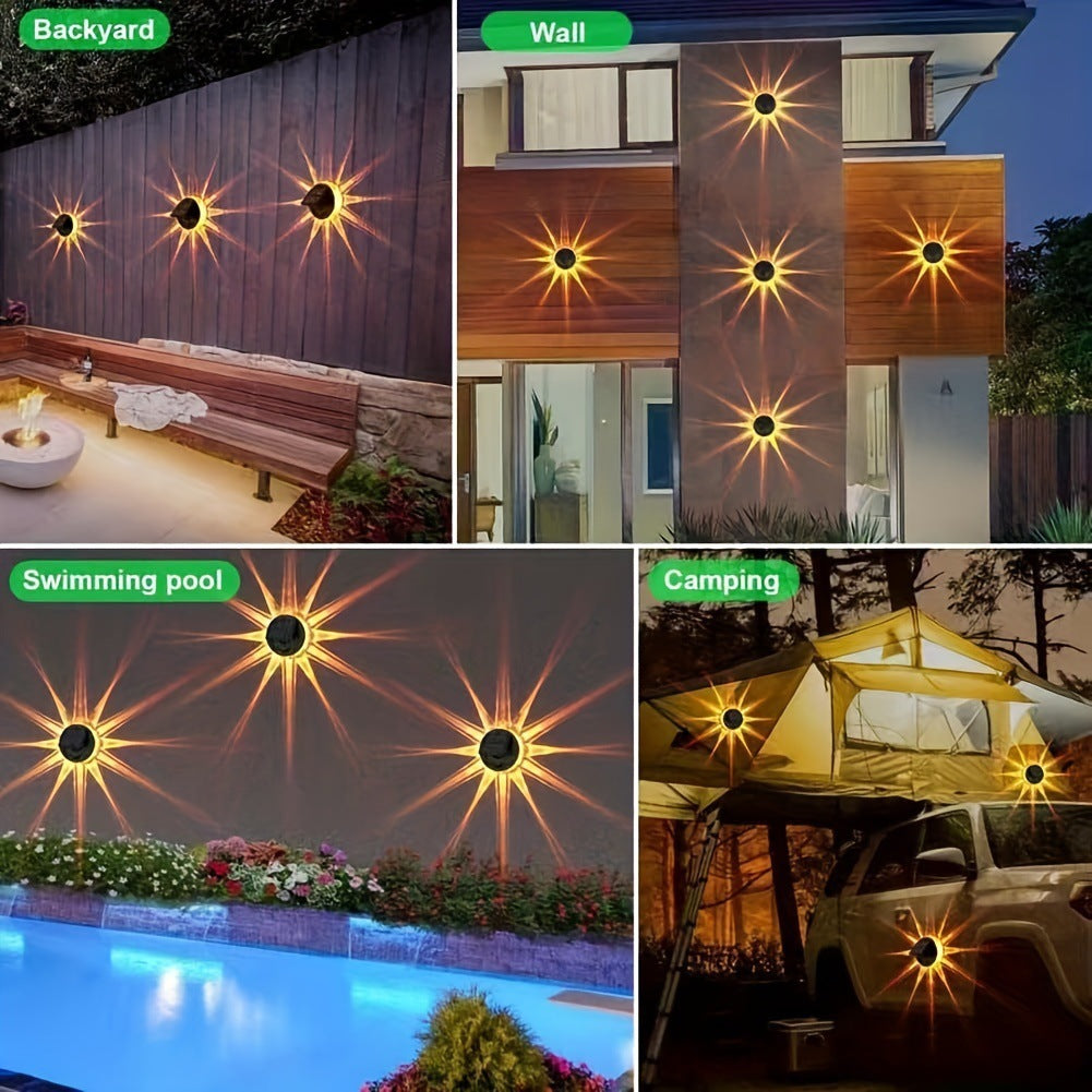 Extérieur Cour LED solaire Petal lumière murale