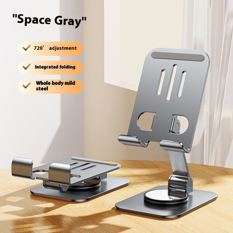 Porte-téléphone mobile en alliage d'aluminium Lazy Flolding Rotation