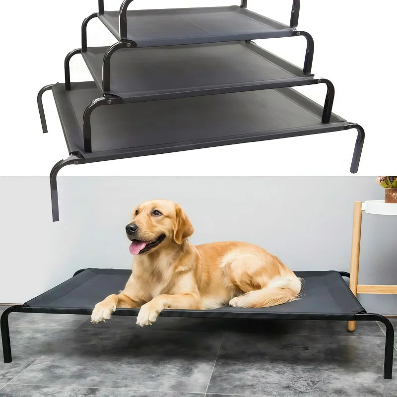 Lit de chien surélevé imperméable avec pieds antidérapants