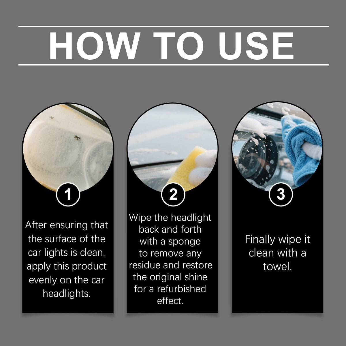 HOMONTH Automotive Headlight Lens Care Kit