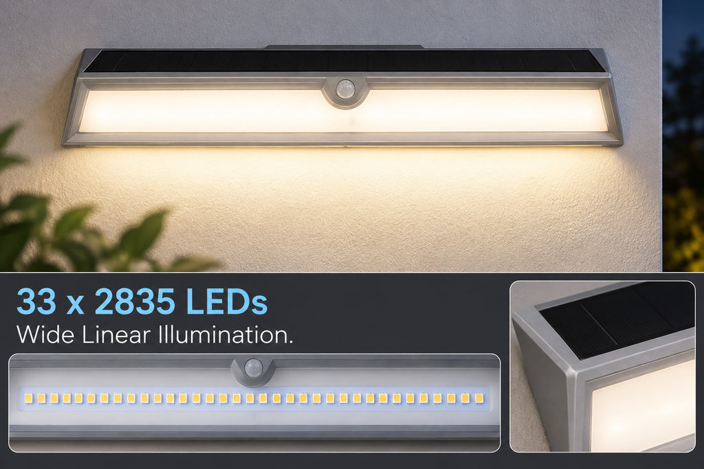 Solar Powered Rechargeable Motion Sensor Garden Light W124 For Yard Decoration LED Landsca