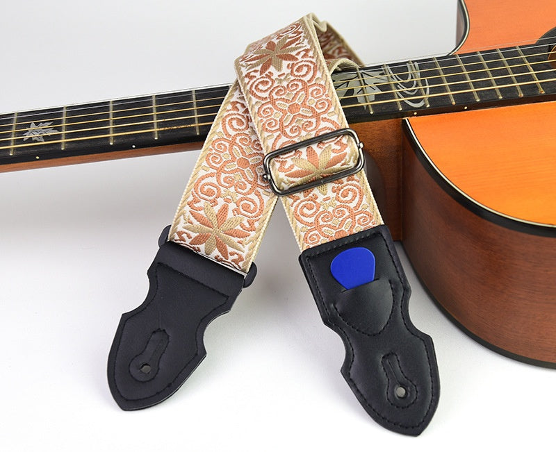 Bracelet pour guitare Folk Guitar Leather Electric Guitar Personnalité Guitare en bois Bracelet pour épaule