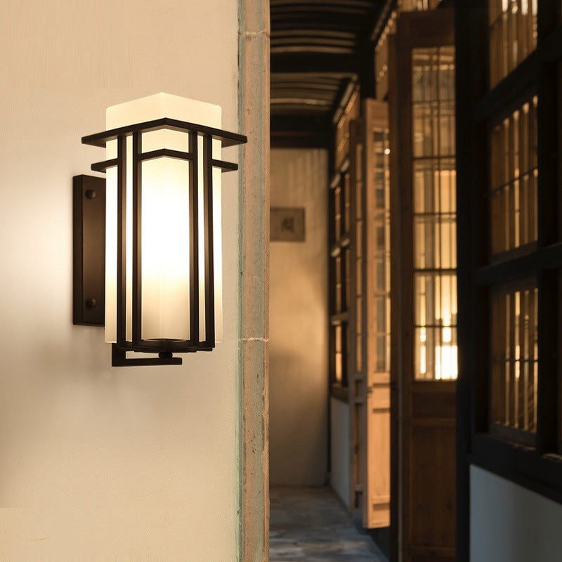 Lampe murale extérieure chinois style imperméable minimaliste et moderne