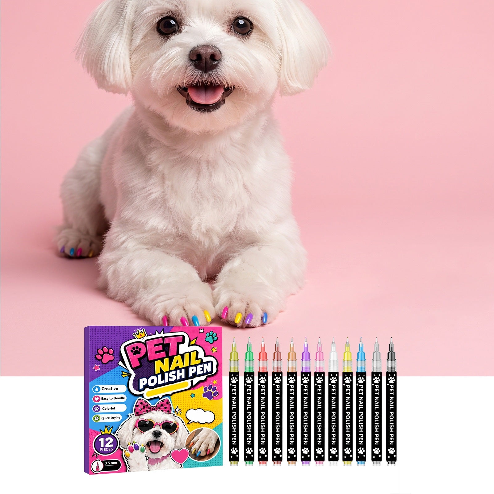 Stylo polonais à ongles de chien