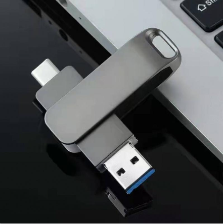 Mobile USB Drive rotative métal ordinateur cellulaire à double usage transmission rapide