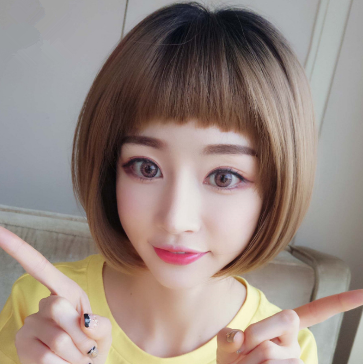 Perruque femelle bobo tête cheveux courts beau perruque tête