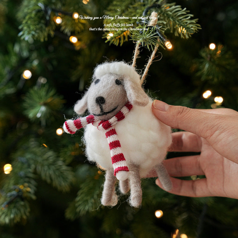 Ornement en bois d'écharpe de Noël
