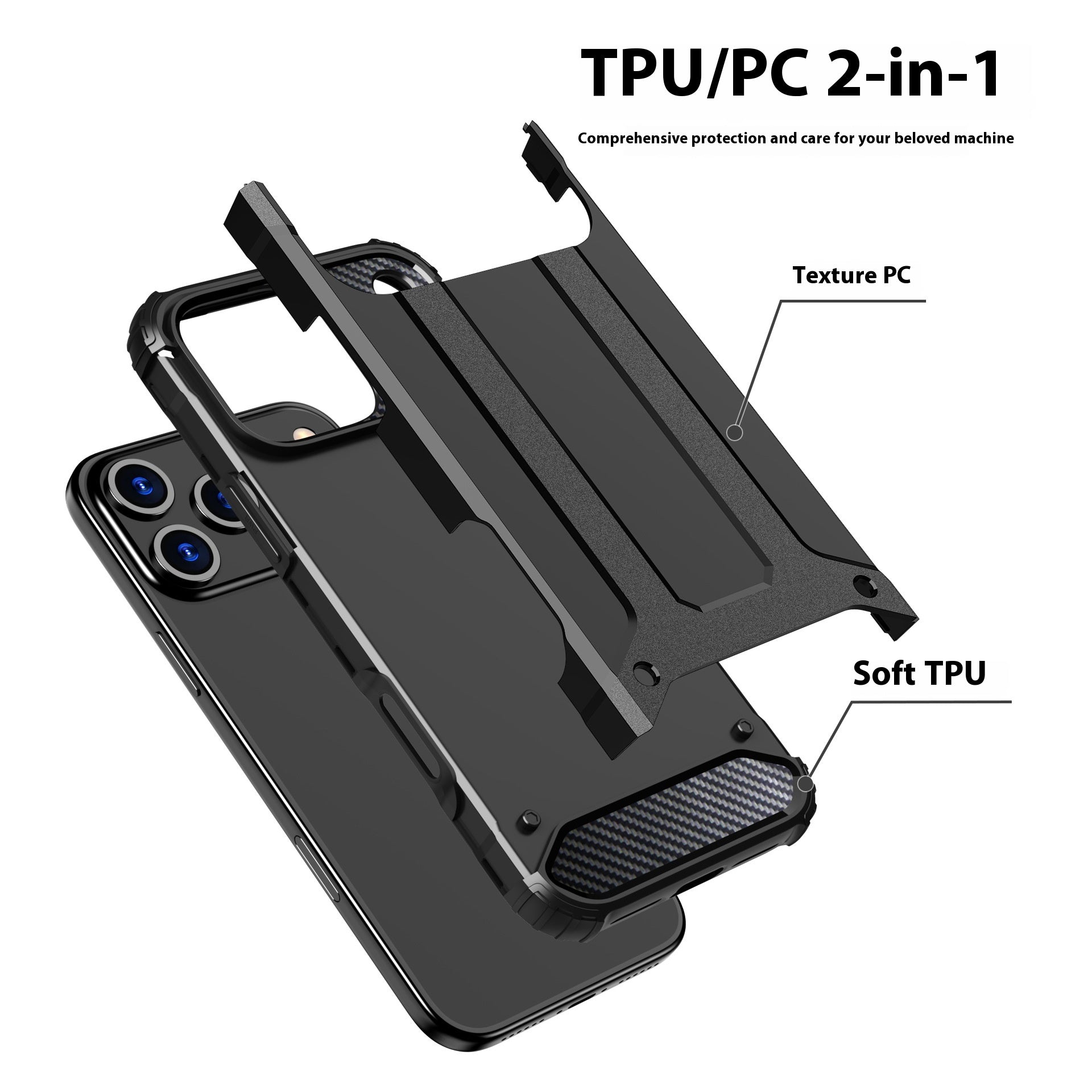 Étui de téléphone Extraordinaire en acier Armor résistant à la goutte Couverture de protection résistant à la goutte