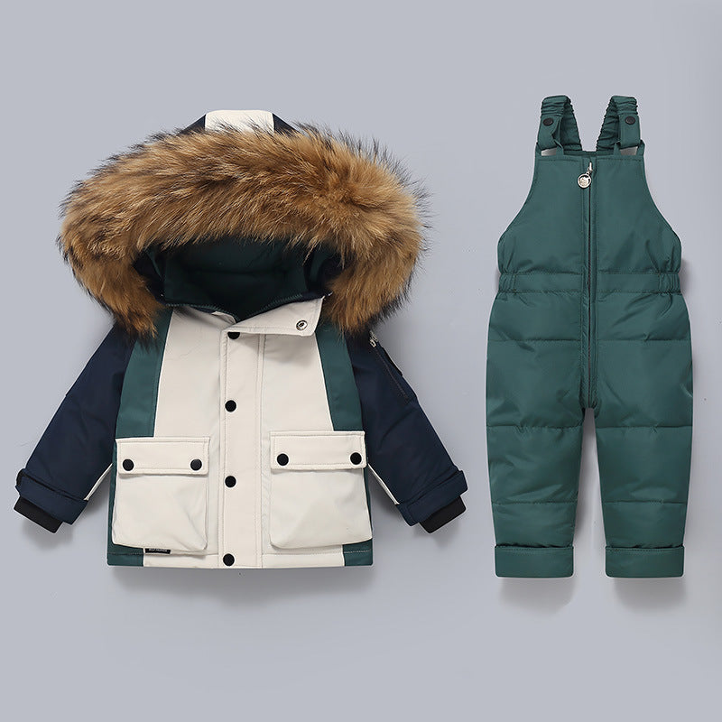 Veste et survêtements de bille épaissies pour enfants